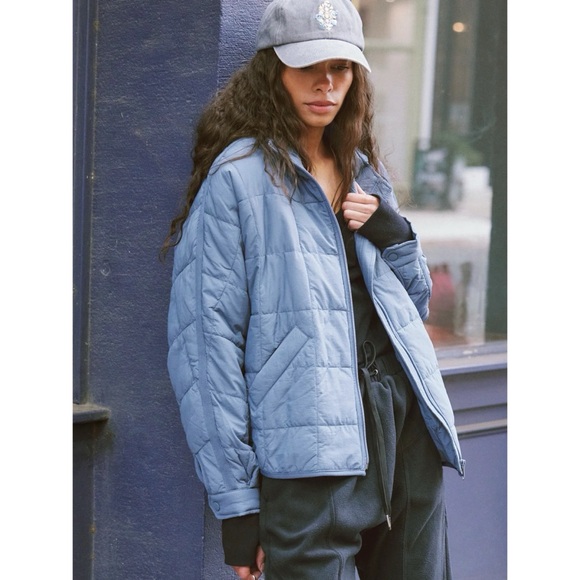 Free People Jackets & Blazers - NWT Free People Pippa Packable Puffer Jacket Skyline Blue